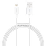 Laidas USB - iPhone (lightning 8pin) 2.4A 1m baltas (white) Baseus CALYS-A02